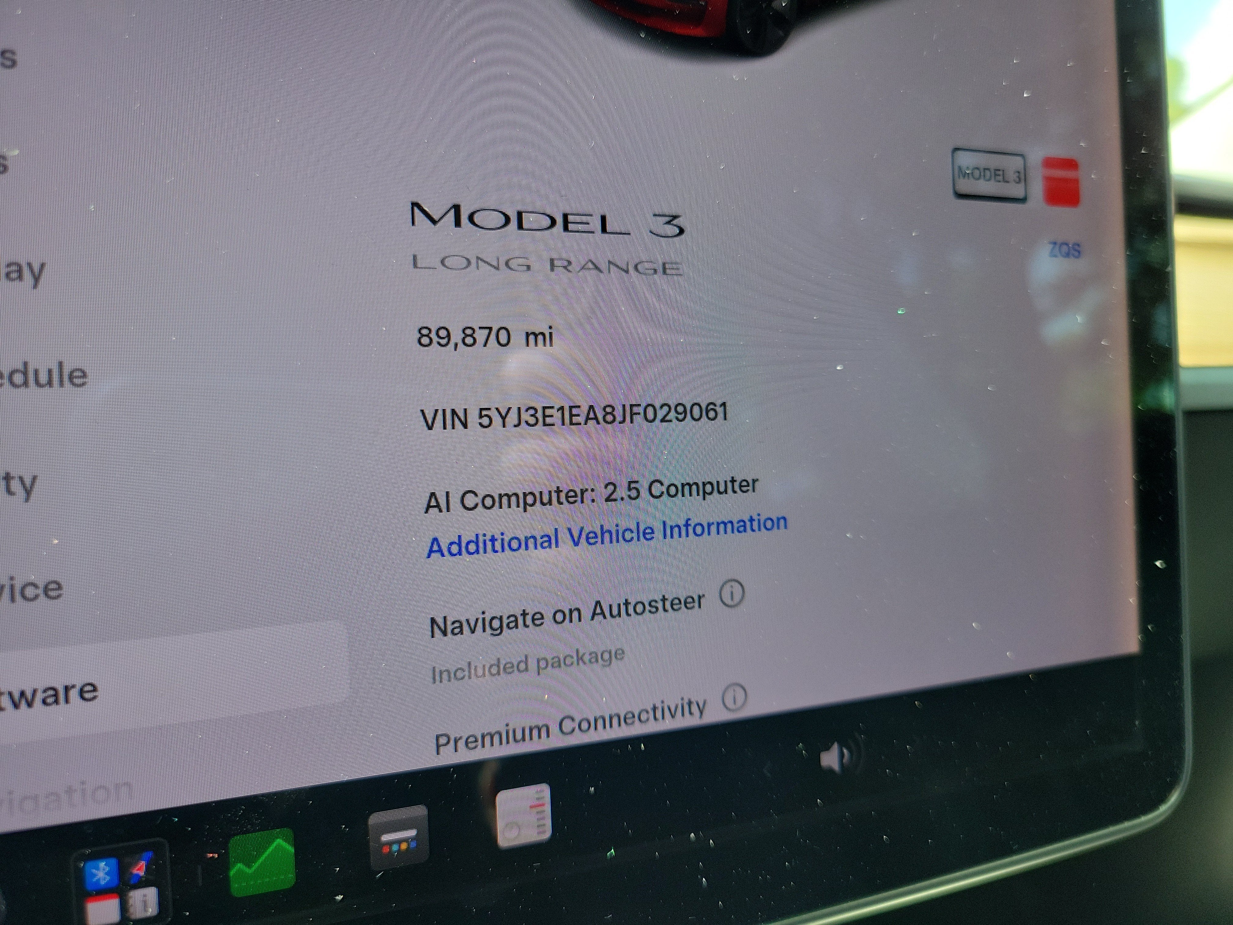 2018 Tesla Model 3 Long Range Battery