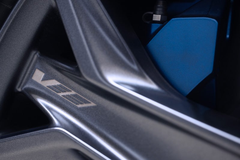 Close-up of the 2026 OPTIQ-V Brembo Performance Front Brakes | Sheehan Cadillac in Pompano Beach FL