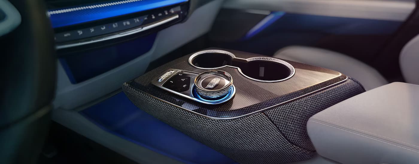 Center console in a 2026 Cadillac OPTIQ